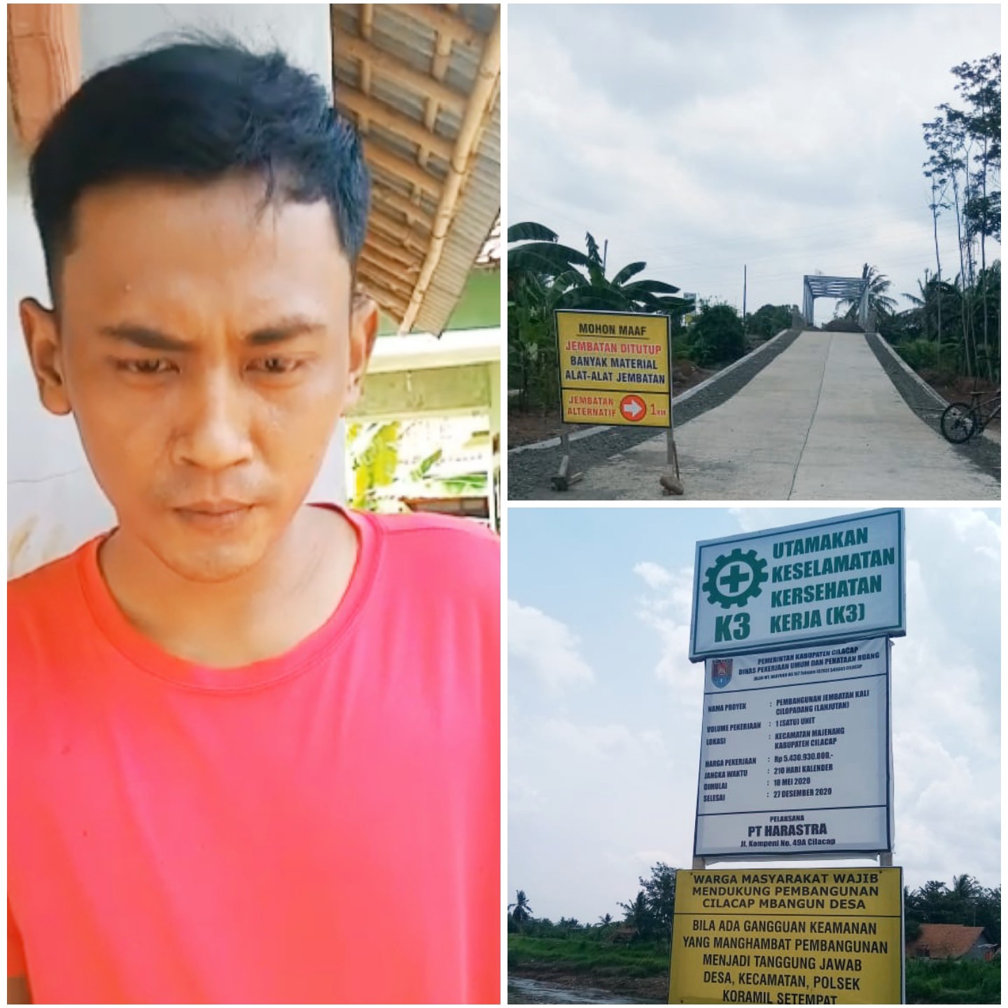 Ganti Rugi Dinilai Kecil Pemilik Lahan Untuk Proyek Lanjutan Jembatan Kali Cilopadang Majenang.      
