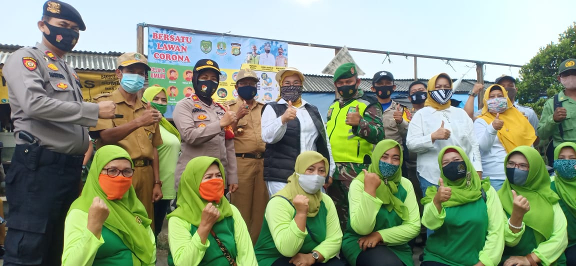 Ibu Walikota Berserta Kapolsek Bekasi Kota Kampanye Protokol Kesehatan