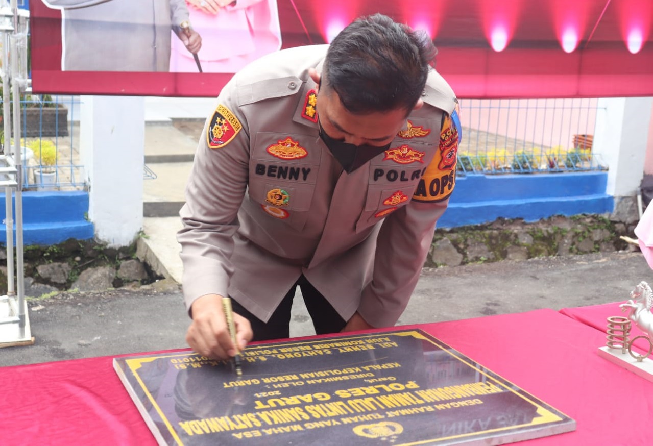 Kapolres garut Resmikan Pembangunan Taman Lalu Lintas Sanika Satyawada dan Taman Baca Kemala