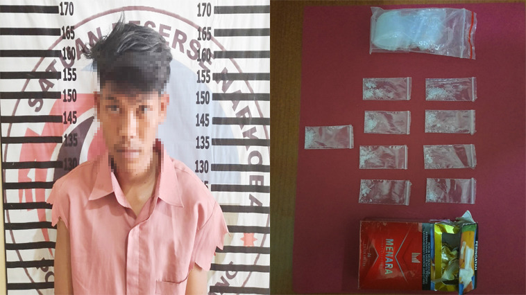 Satresnarkoba Polres Tulang Bawang Tangkap Pemuda Yang Edarkan Narkotika