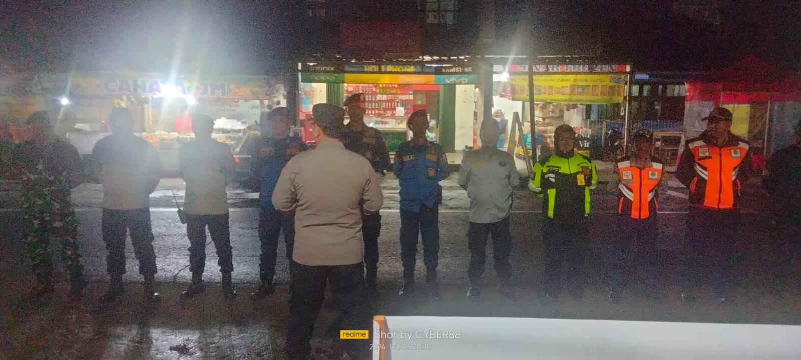 Apel Malam Pengamanan Lebaran 2024 Polsek Cikajang Polres Garut