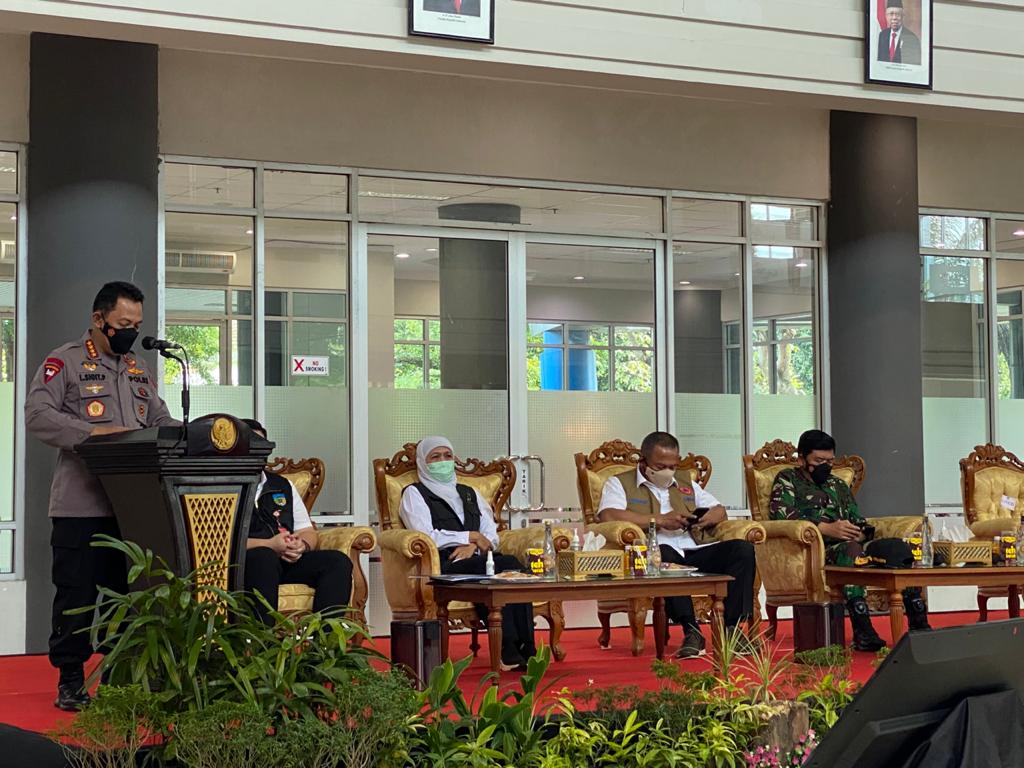 Kapolri dan Panglima TNI Tinjau Penanganan Covid-19 di Kediri