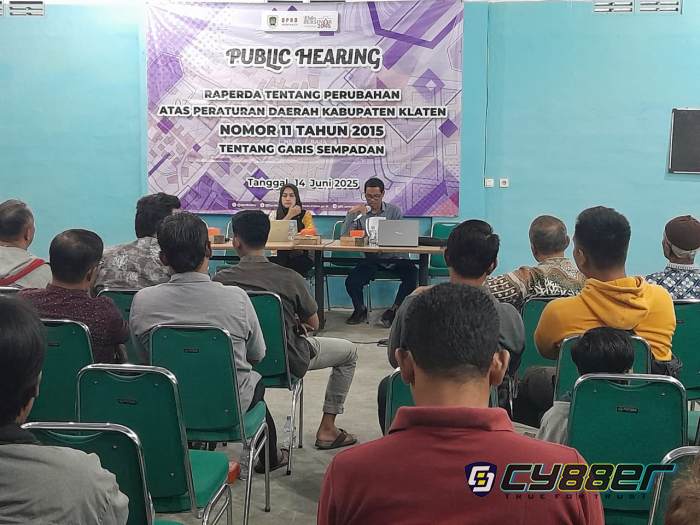 DPRD Klaten Gelar Public Hearing Raperda Perubahan Perda Garis Sempadan