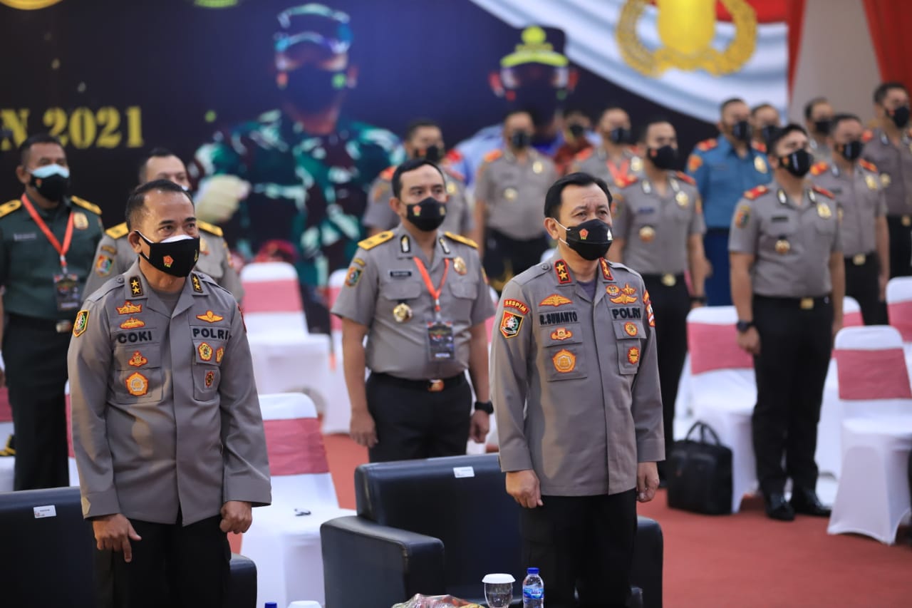 Sespimti Polri bersama Sesko TNI : Integrasi 3 dimensi TNI Polri dalam Program Kegiatan Bersama Kejuangan Tahun 2021
