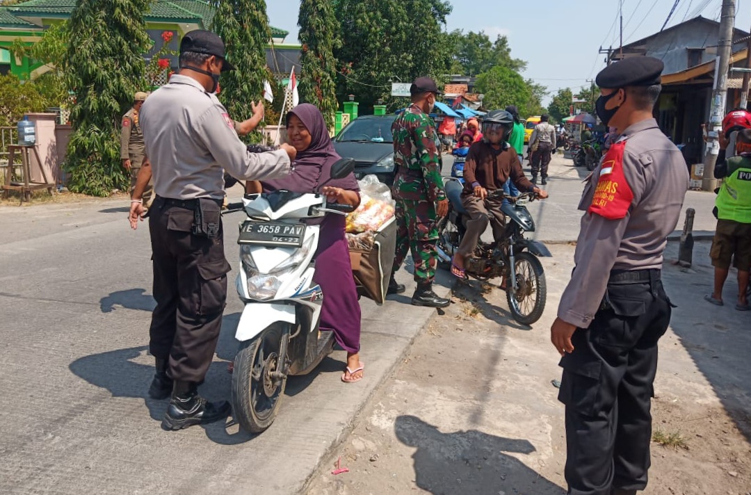 Terapkan Penegakan Hukum Masker, Tiga Pilar Cikedung Gelar Ops Yustisi