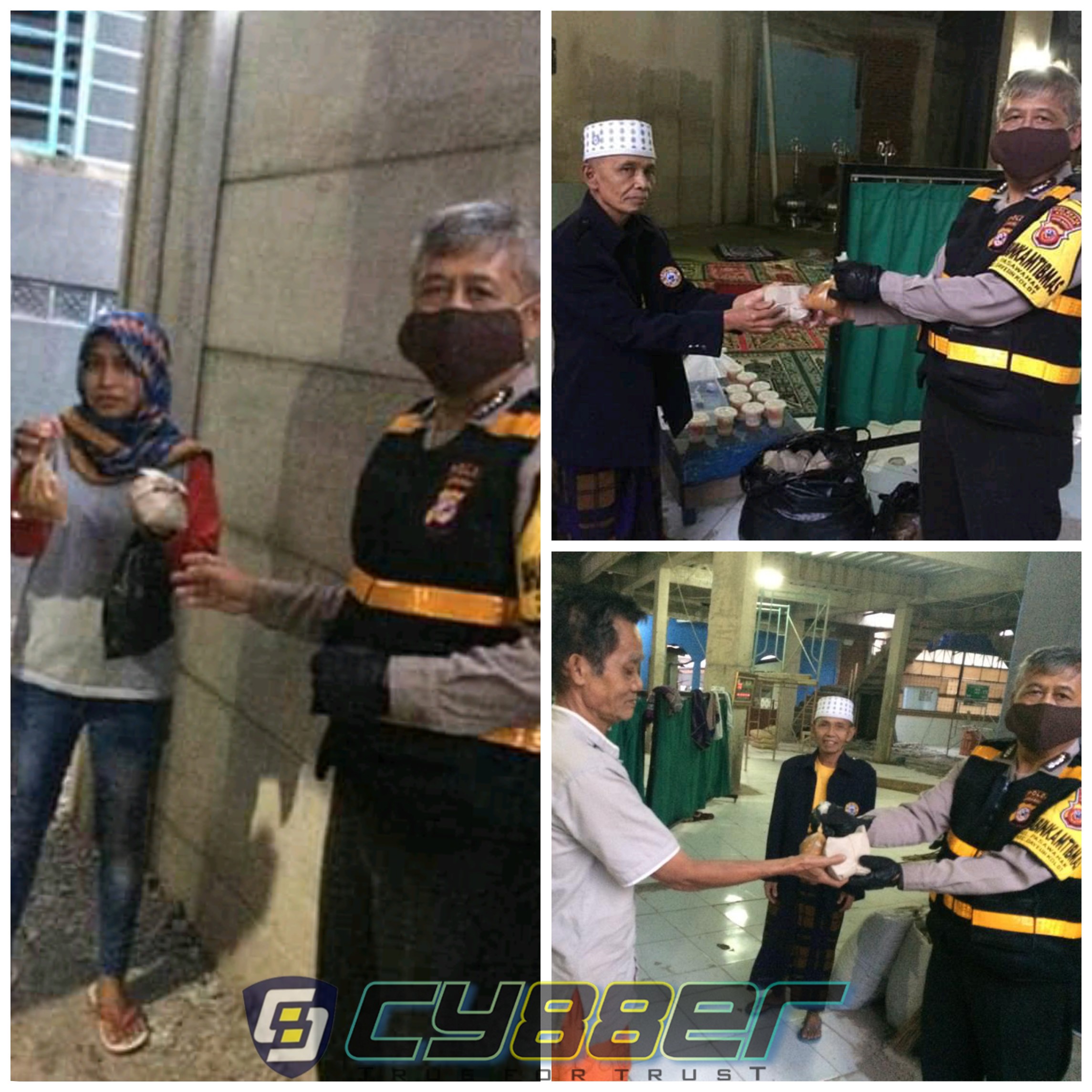 Bentuk Perhatian Bhabinkamtibmas Kel.Pasawahan Pada Masyarakat Terdampak Wabah Virus Corona