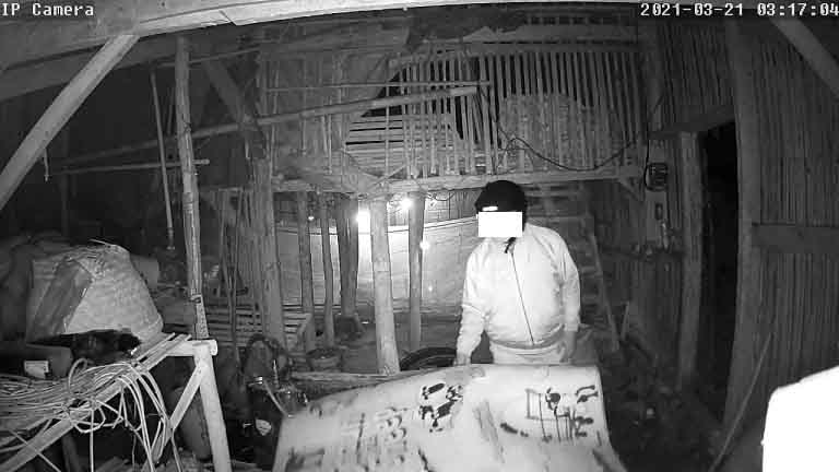 Curi Pakan Ayam, Seorang Pria di Desa Pasirayu Kecamatan Sindang, Majalengka Terekam CCTV