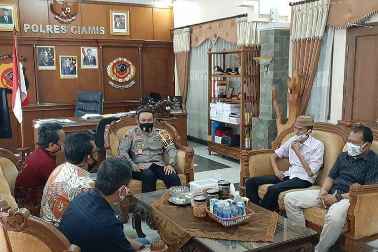 Ciptakan Sinergitas, KPU Ciamis Bersilaturahmi Ke Mapolres Ciamis