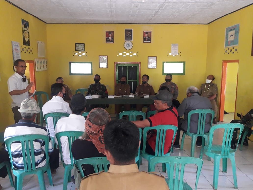 Kapolsek Sukadana Baru Perkenalkan Diri Pada Acara sosialisasi Rehabilitasi Jaringan Irigasi