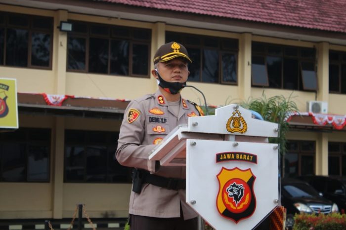 Kapolres Pimpin Upacara Sertijab Pejabat Polres Garut 