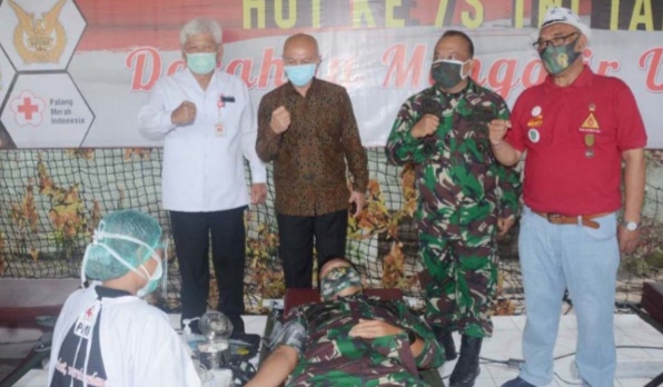 Kodam IX/Udayana Gelar Donor Darah di 100 Kantor PMI