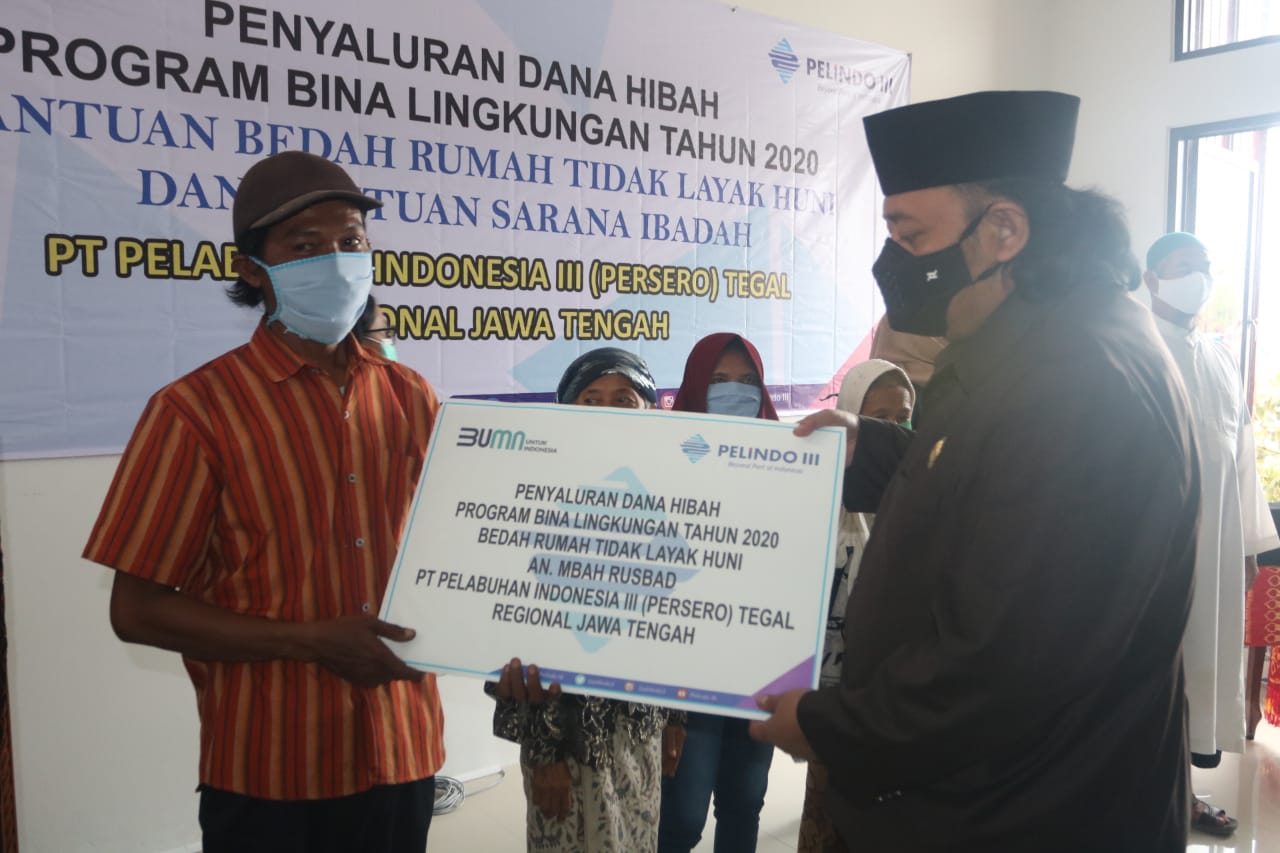 PT. Pelindo, Bantu Rehab RTLH 5 Warga Kota Tegal