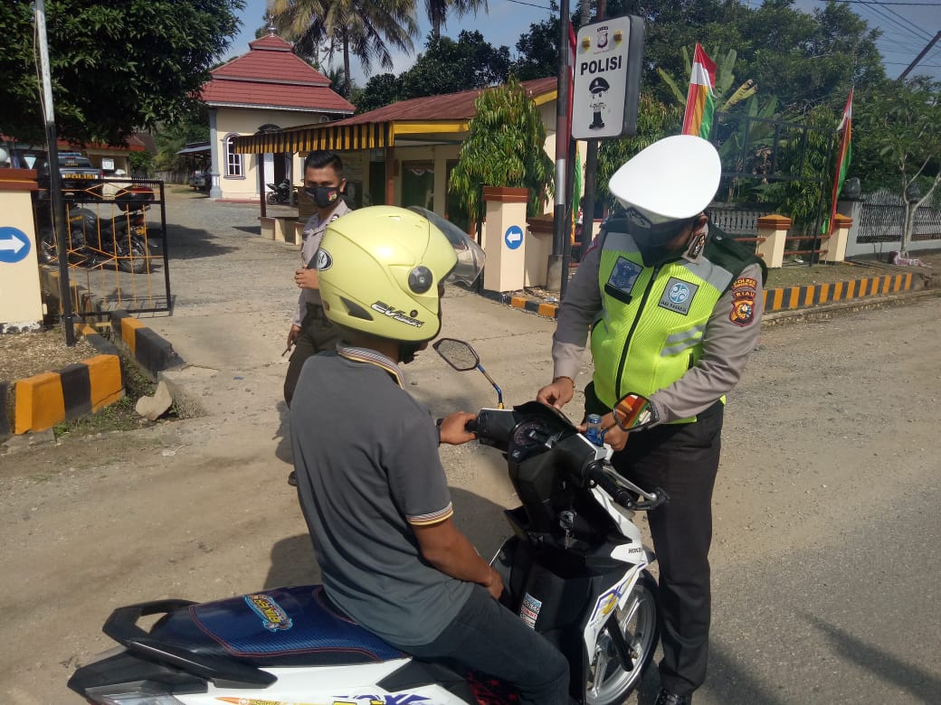 Hari ke 4 Operasi Patuh Lancang Kuning, Satlantas Polres Inhu Sudah Tilang Puluhan Kendaraan