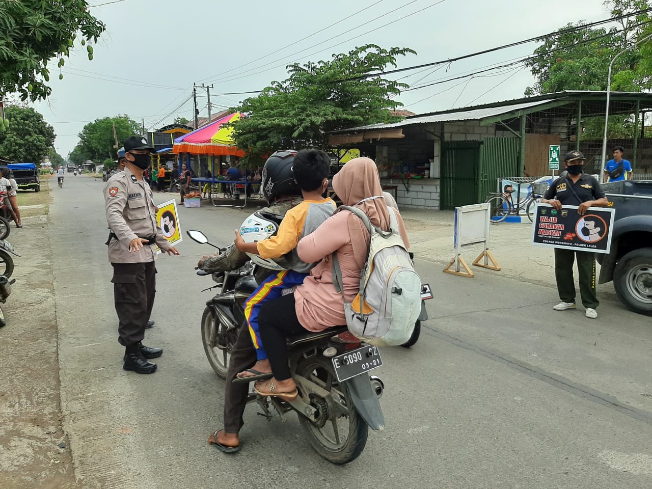 Penerpan Protokol Kesehatan, Polsek Lelea Gelar Rutin Ops Yustisi