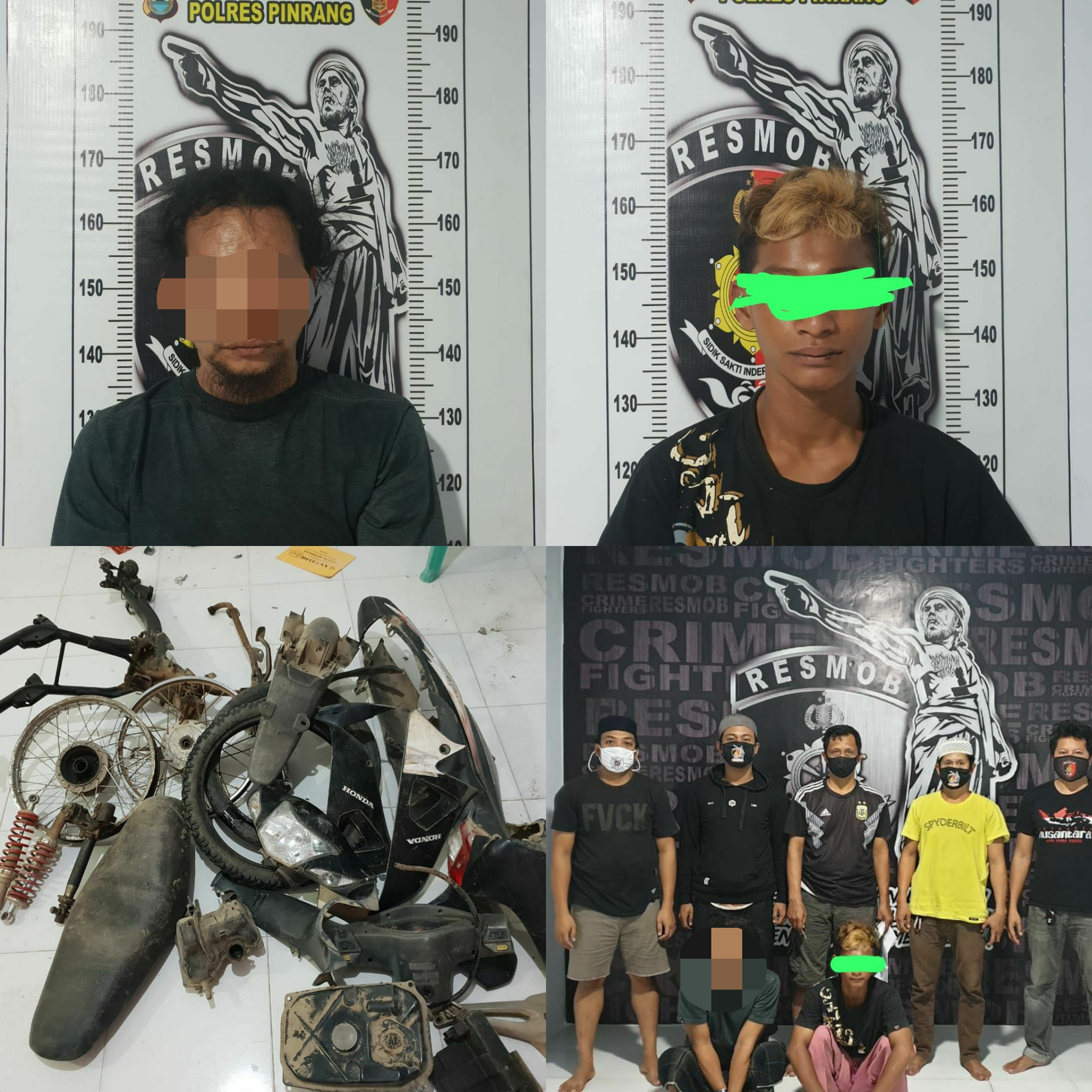 Arya Kamandanu Pelaku Utama Curat Curanmor Dibekuk Polres Pinrang