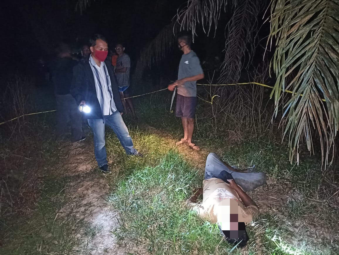 Warga Pangkalan Kasai Inhu Digegerkan Dengan Penemuan Mayat Pria di Ladang Warga
