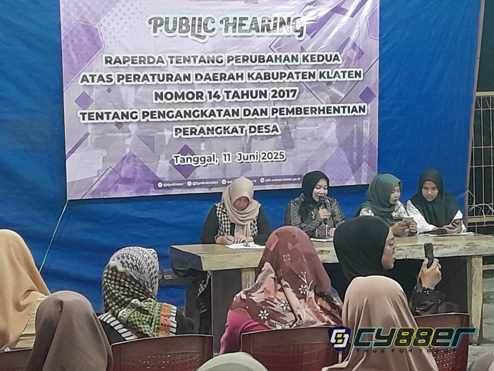 DPRD Klaten Gelar Public Hearing Raperda tentang Pengangkatan dan Pemberhentian Perangkat Desa
