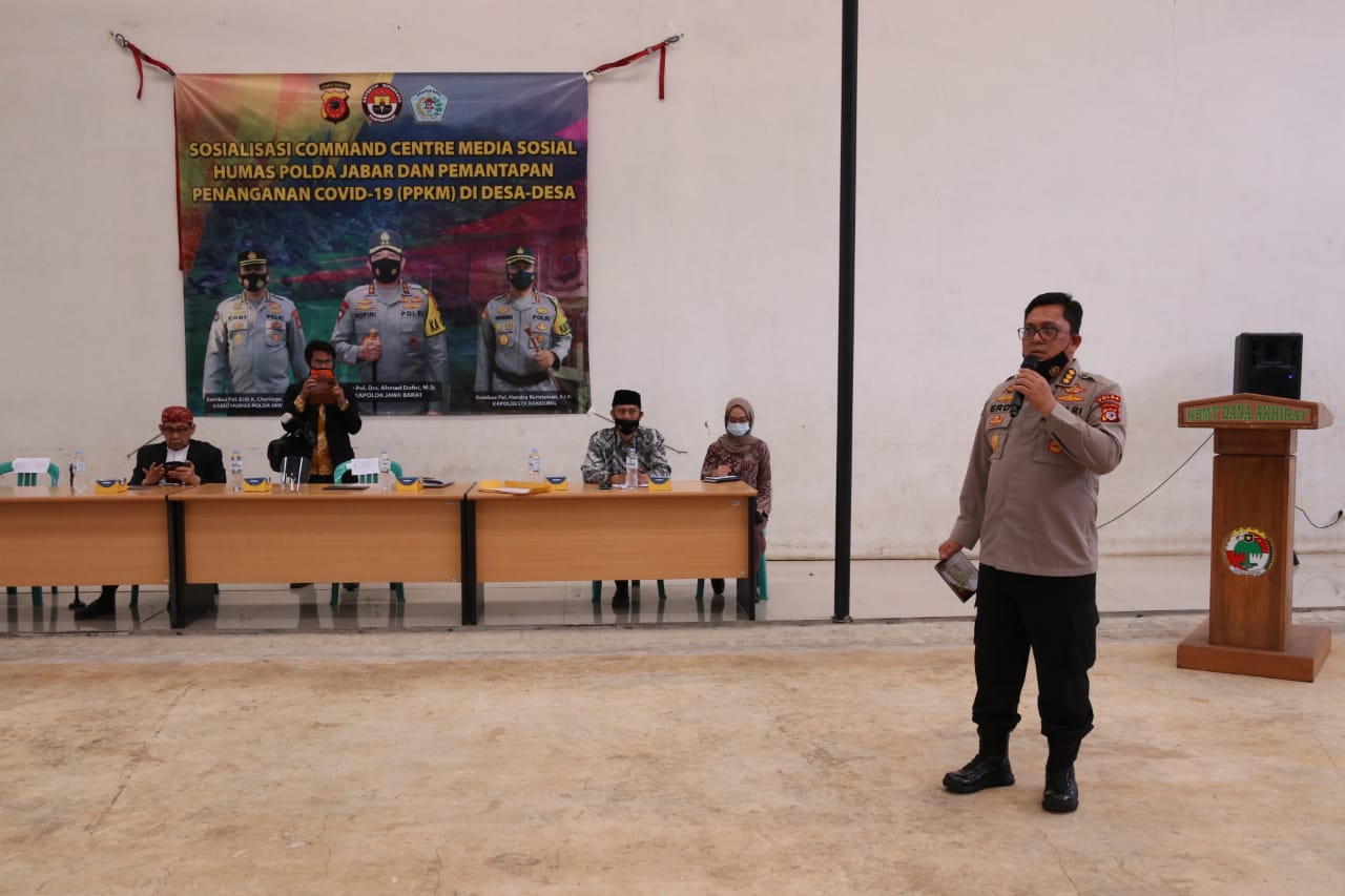 Sosialisasi Command Center Media Sosial Humas Polda Jabar dan Pemantapan Penanganan Covid-19 