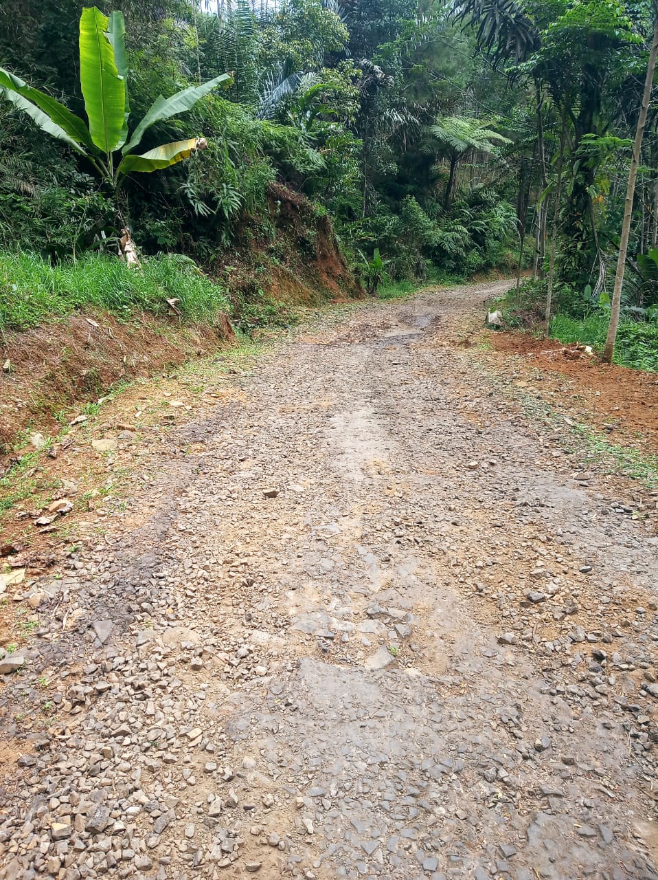 Jalan Poros Desa Menghubungkan Dua Kecamatan Rusak Parah 