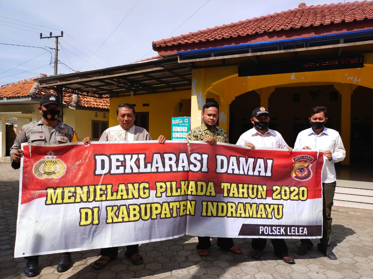 Cipta Kondisi Jelang Pilkada, Polsek Jajaran Polres Indramayu Gelar Deklarasi Damai