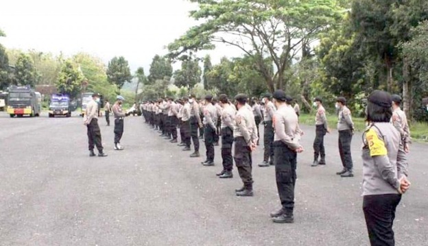 Jelang Pilkada, Polres Jembrana Gelar Latihan Pengendalian Massa