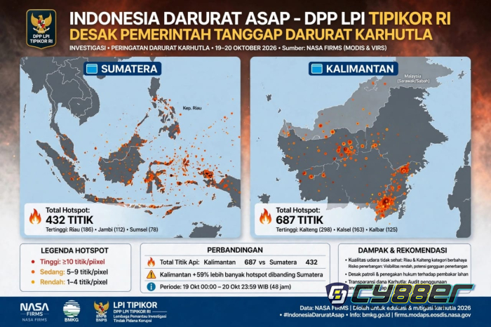 DPP LPI Tipikor RI Desak Pemerintah Tetapkan Status Tanggap Darurat Karhutla  