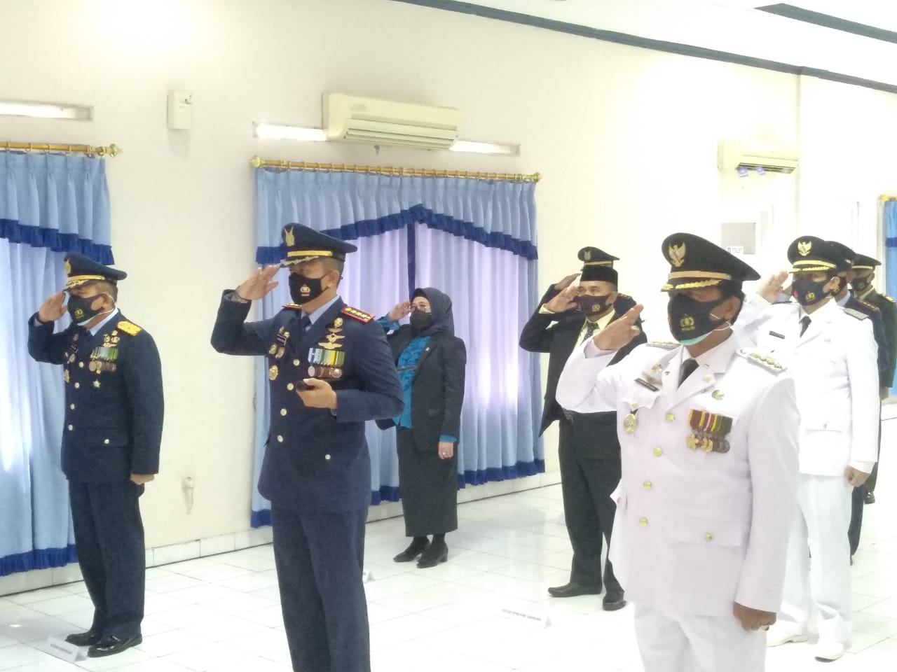 Pangkalan TNI AU Lanud Sulaiman Gelar Upacara HUT ke-75 TNI di Tengah Pandemi Covid-19