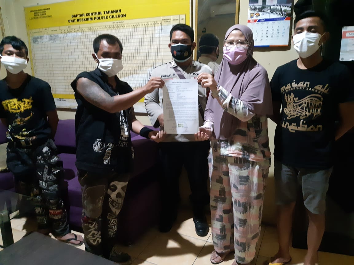 Bhabinkamtimbas Polsek Cilegon Langsung Amankan Pelaku Pemeran Vidio Viral