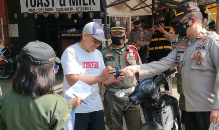 Polrestabes Bandung Polda Jabar, Gelar Ops Yustisi Sasar Warga Tak Pakai Masker 