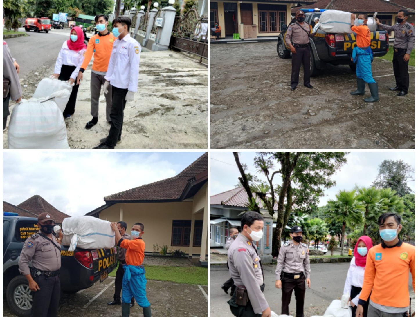 Kapolresta Banyumas Serahkan Bantuan 100 Selimut