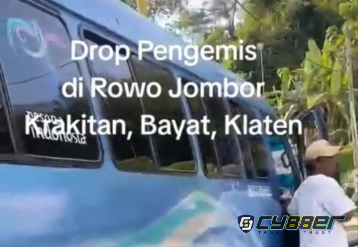 Viral! Diduga Rombongan Pengemis Diantar Mobil ke Rowo Jombor, Satpol PP Klaten Turun Tangan