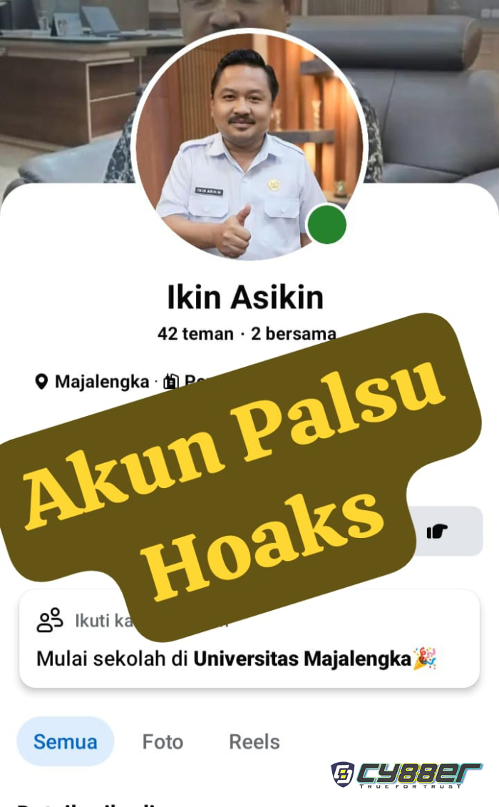 Kepala BKPSDM Majalengka Tegaskan Akun dan WhatsApp Mengatasnamakan Dirinya Adalah Hoaks