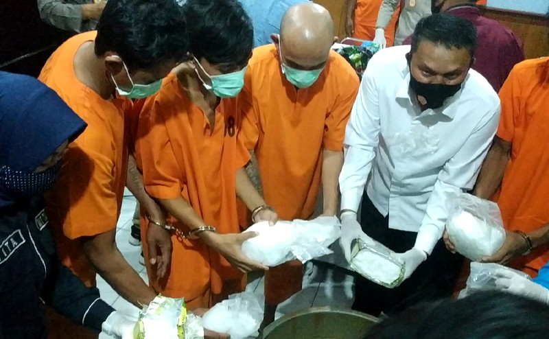 43 Kg Sabu Sitaan dari 7 Tersangka Dimusnahkan