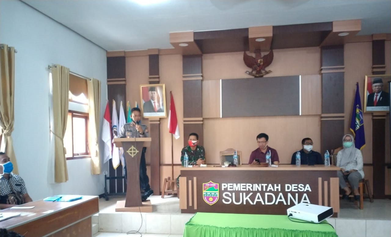 Penandatanganan Pernyataan Kampanye Damai Calon Kades Desa Sukadana, Ciamis pada Pilkades Serentak Th 2020