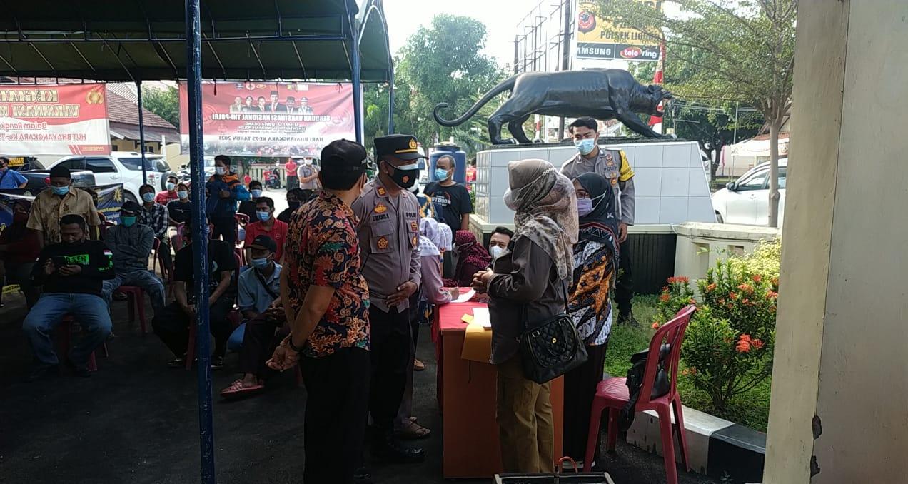 Peringati Hari Bhayangkara ke 75, Polres Majalengka Polda Jabar Gelar Vaksinasi Massal