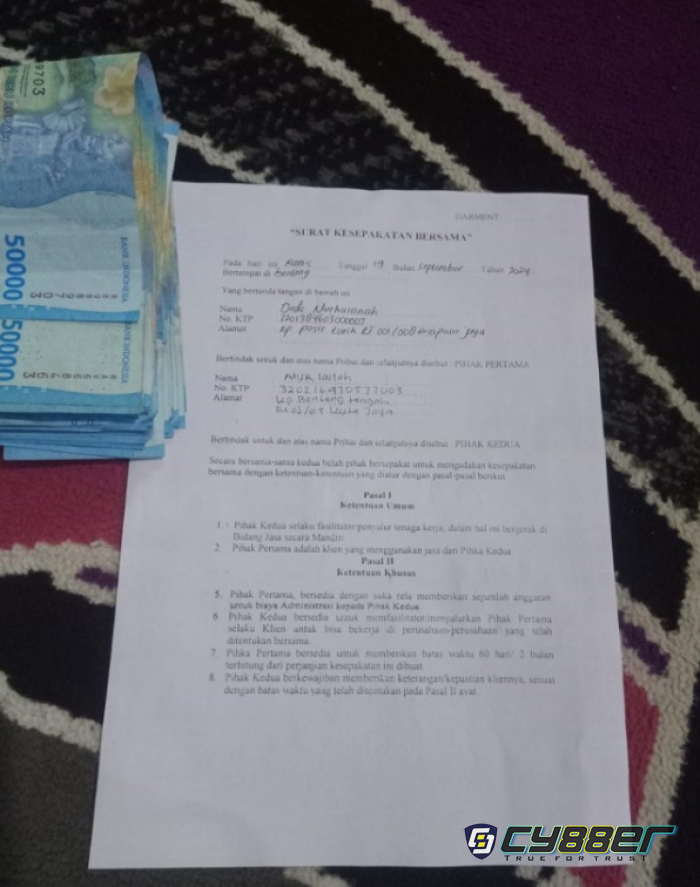 Dalih Memasukan Kerja, Oknum Warga Desa Kutajaya Cicurug Sukabumi Diduga Melakukan Penipuan pada Sejumlah Warga 