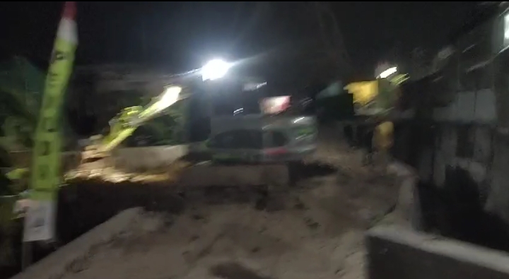 Jelang Penutupan TMMD ke 120 Kodim 0623/Cilegon, Hingga Larut Malam Percepatan Wilayah di Lakukan 