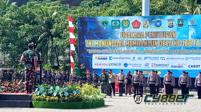 Danrem 064/Maulana Yusuf Pimpin Penutupan TMMD ke-128 Kodim 0623/Cilegon, Tegaskan Semangat Kolaborasi Bangun Daerah