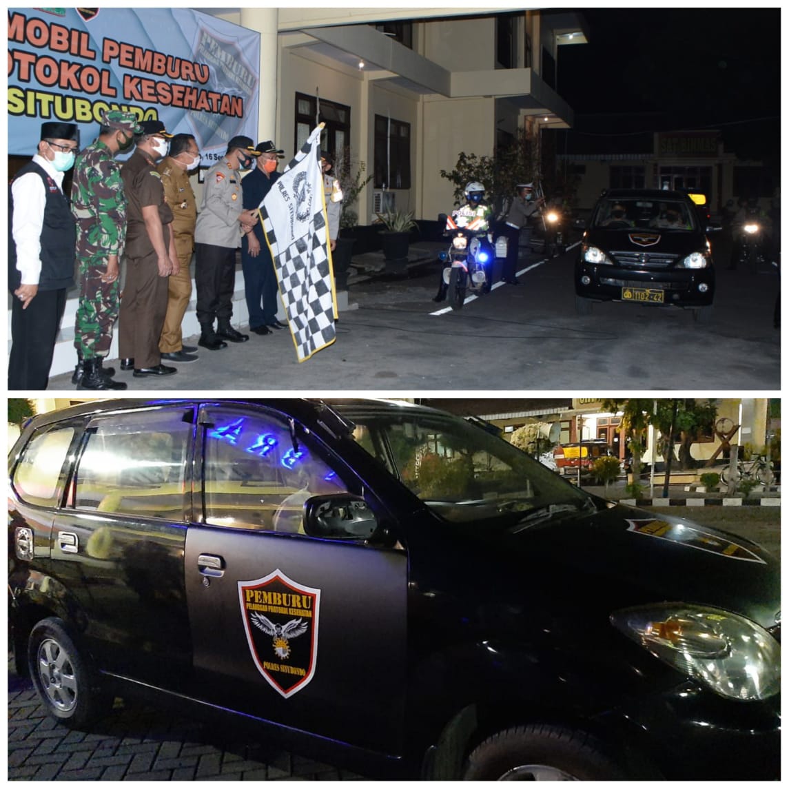 Forkopimda Situbondo Resmikan Satgas Inpres No. 6 Tahun 2020 dan Mobil Pemburu Pelanggar Prokes