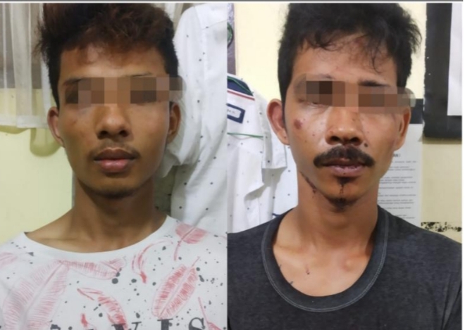 Dua Jambret HP yang Beraksi di Jalan Lintas Pekanbaru di Amankan Warga Taratak Bulu