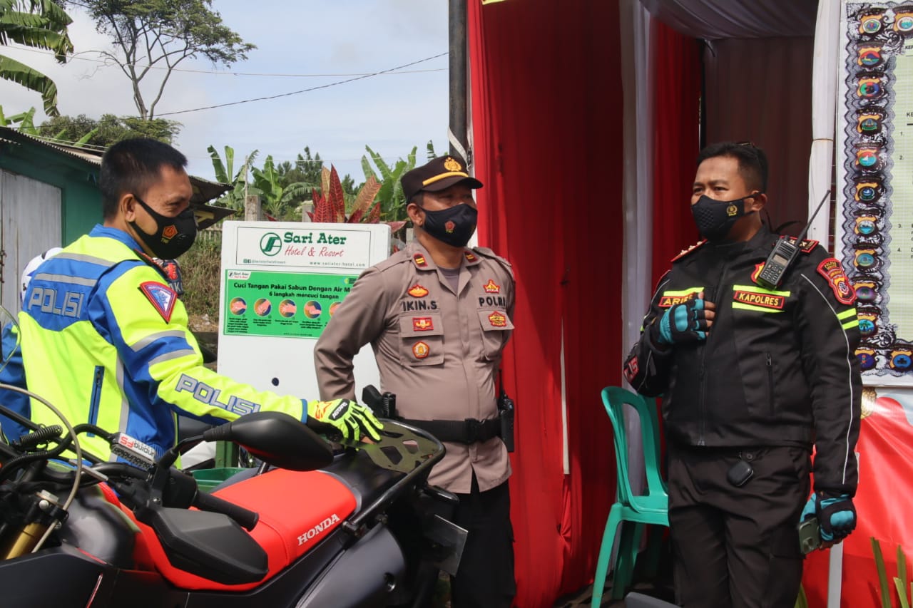 Pengecekan Pos Pengamanan dan Obyek Wisata Dalam Rangka Ops Lilin Lodaya 2020 di Wilkum Polres Subang