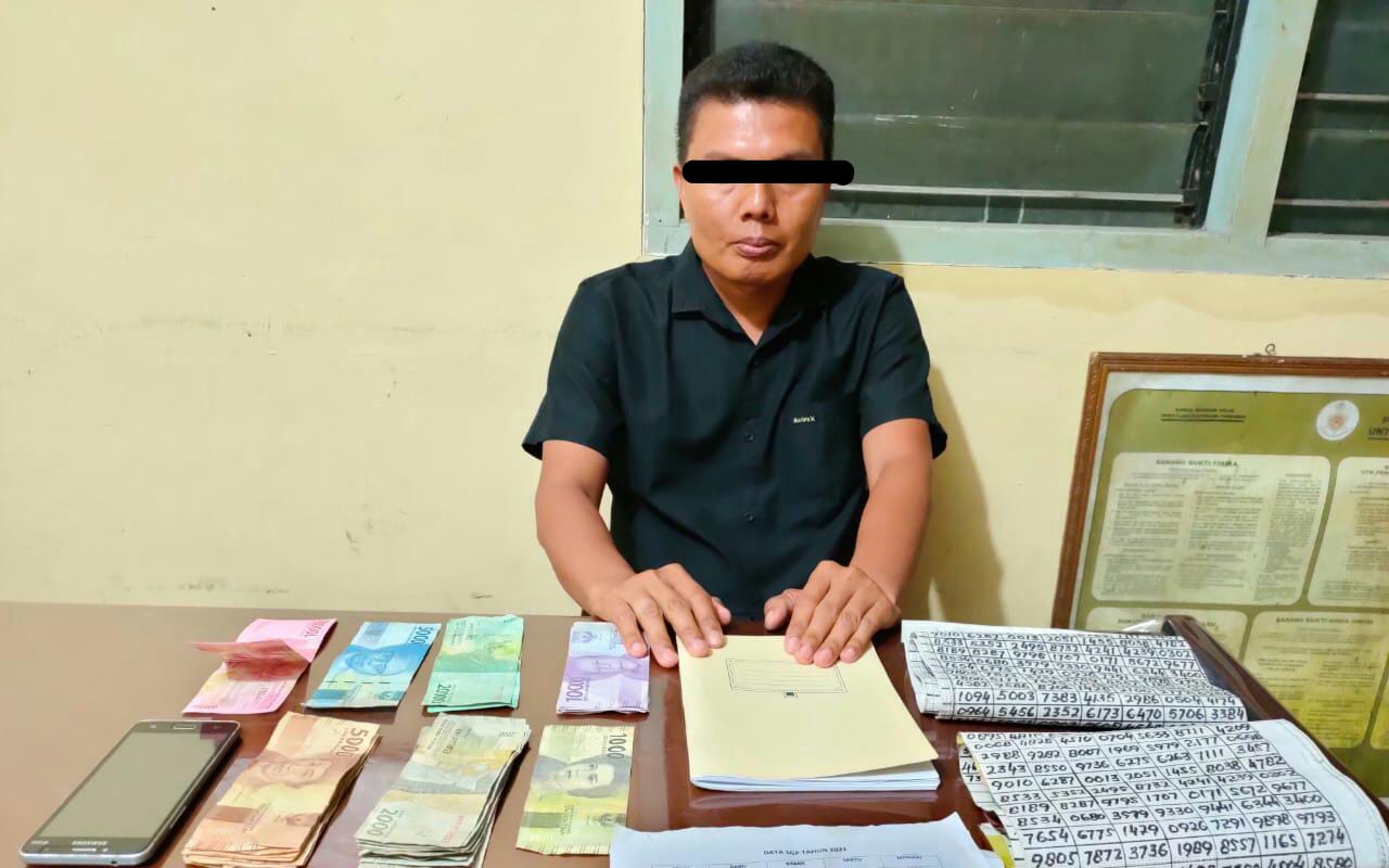 Polsek Kuantan Tengah Bekuk Pelaku Judi Togel