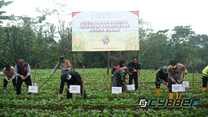 Polres Bogor Gelar Penanaman Jagung Serentak Kuartal I untuk Perkuat Ketahanan Pangan Nasional