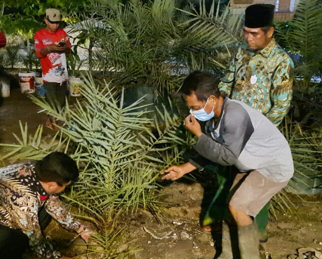 Direktur Kepesertaan BPJS Ketenagakerjaan Tanam Bibit Kurma di RA Kopi Aren Palas