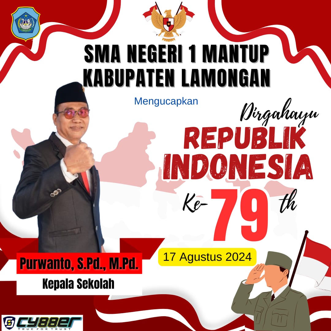 Kepala Sekolah SMA N 1 Mantup Beserta Jajarannya Mengucapkan Dirgahayu Kemerdekaan Republik Indonesia Yang Ke-79
