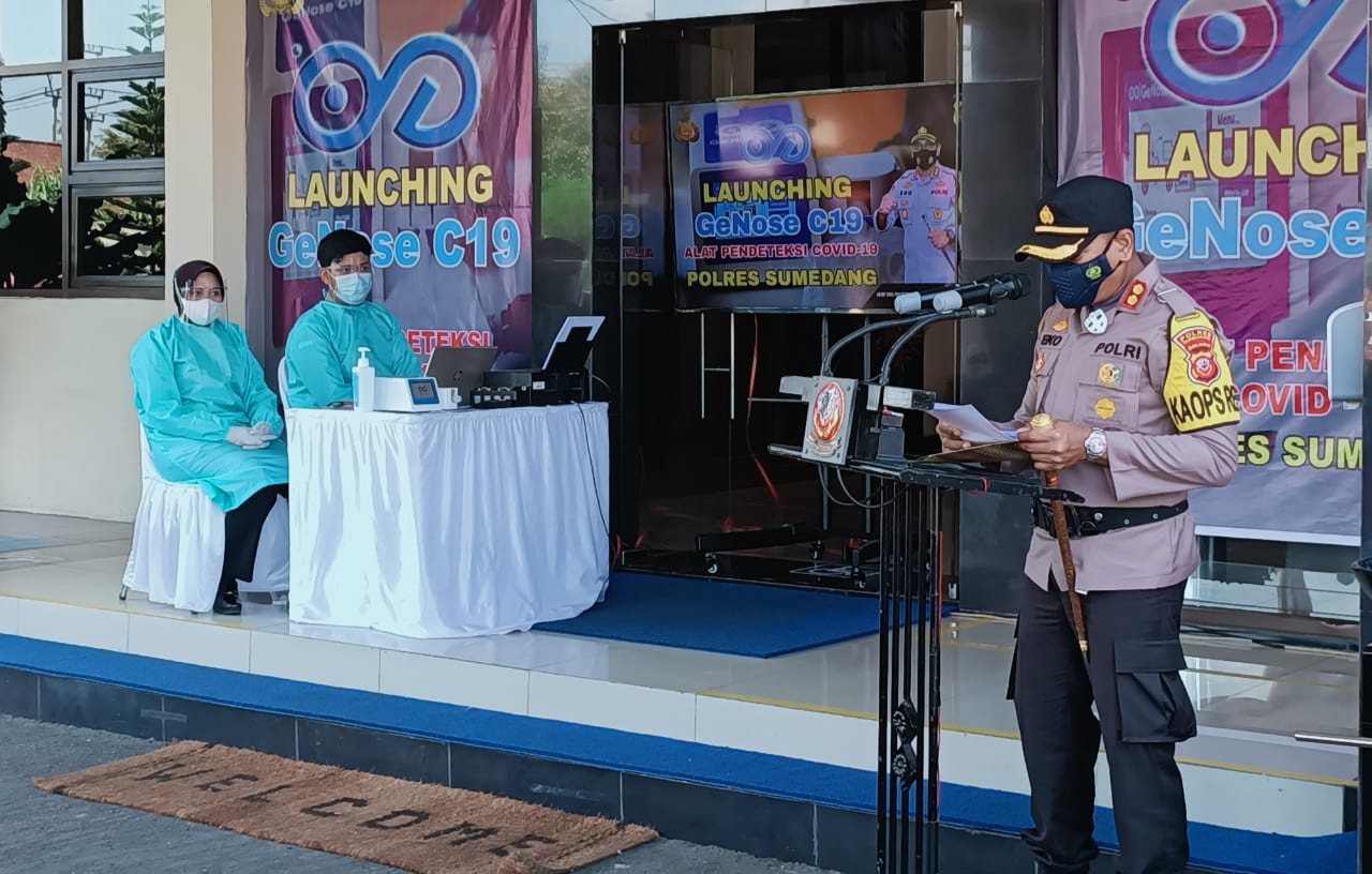Launching Genose covid 19, Ini Penjelasan Kapolres Sumedang