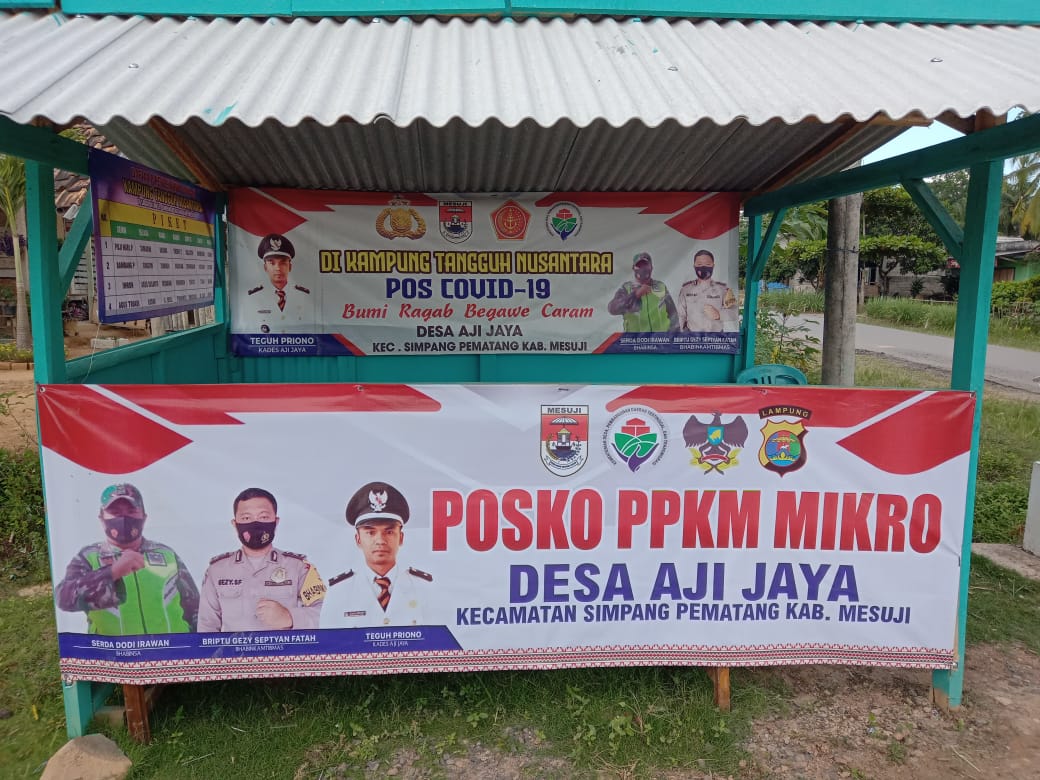 Terlihat Posko PPKM di Desa Aji Jaya Tidak Ada Penjaga, Ormas Grib Mesuji Angkat Bicara