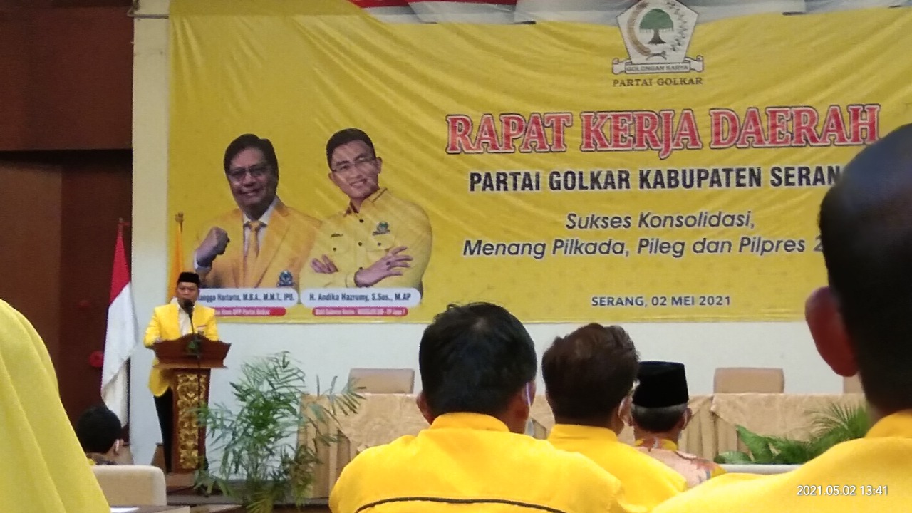 Rakerda Golkar Serang Siapkan Andika untuk Gubernur dan Fahmi Hakim untuk Bupati