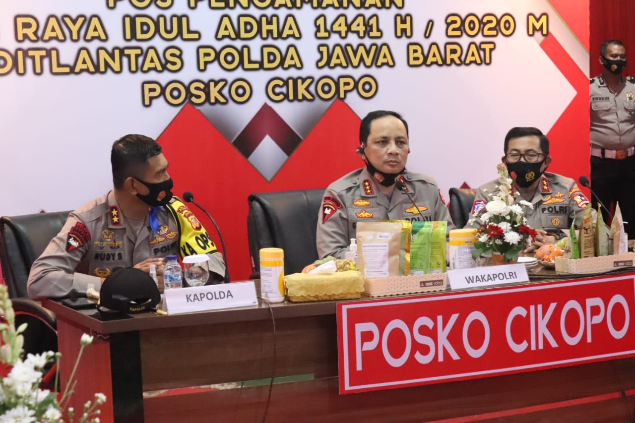 Wakapolri Pantau Langsung Pos Pam Cikopo Jelang Hari Raya Idul Adha 1441 H