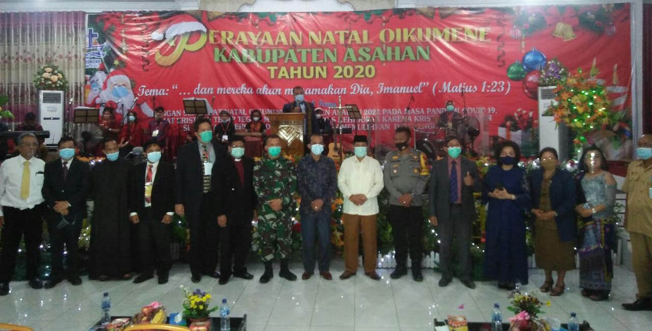 Kapolres Asahan Hadiri Perayaan Natal Oikumene Kabupaten Asahan 2020